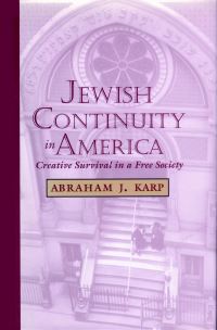 Book Cover for Jewish Continuity in America by Abraham J Karp