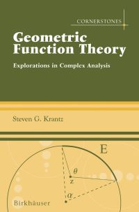Book Cover for Geometric Function Theory by Steven G Krantz