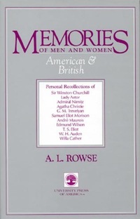 Book Cover for Memories of Men and Women, American and British by A L Rowse