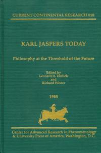 Book Cover for Karl Jaspers Today by Leonard H Ehrlich, Richard Wisser
