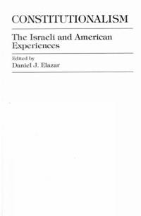 Book Cover for Constitutionalism by Daniel J Elazar