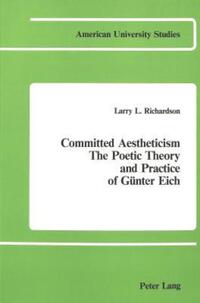 Book Cover for Committed Aestheticism by Larry L Richardson