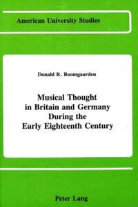Book Cover for Musical Thought in Britain and Germany During the Early Eighteenth Century by Donald R Boomgaarden