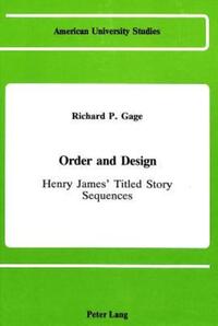 Book Cover for Order and Design by Richard P Gage
