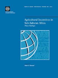 Book Cover for Agricultural Incentives in Sub-Saharan Africa by Robert Frederick Townsend