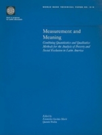 Book Cover for Measurement and Meaning by Estanislao GacitúaMarió, Quentin Wodon