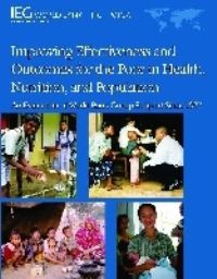 Book Cover for Improving Effectiveness and Outcomes for the Poor in Health, Nutrition, and Population by World Bank
