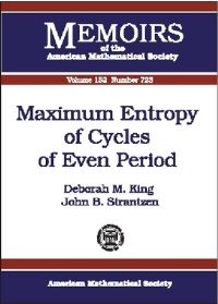 Book Cover for Maximum Entropy of Cycles of Even Period by Deborah M King, J B Strantzen
