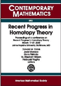 Book Cover for Recent Progress in Homotopy Theory by Donald M Davis