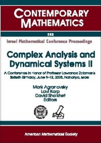 Book Cover for Complex Analysis and Dynamical Systems II by International Conference on Complex Analysis and Dynamical Systems, Lawrence Allen Zalcman, M L Agranovskii, Lavi Karp, David Shoiykhet