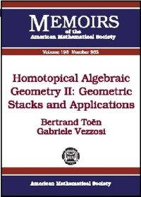 Book Cover for Homotopical Algebraic Geometry II by Bertrand Toën, Gabriele Vezzosi