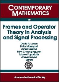 Book Cover for Frames and Operator Theory in Analysis and Signal Processing by David R Larson