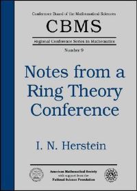 Book Cover for Notes from a Ring Theory Conference by IN Herstein