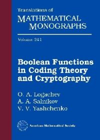 Book Cover for Boolean Functions in Coding Theory and Cryptography by Oleg A Logachev, A A Salnikov, V V IAshchenko