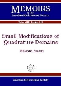 Book Cover for Small Modifications of Quadrature Domains by Makoto Sakai