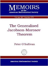 Book Cover for The Generalised Jacobson-Morosov Theorem by Peter OSullivan
