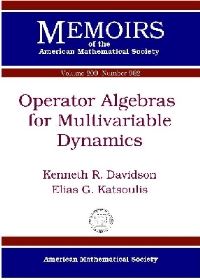 Book Cover for Operator Algebras for Multivariable Dynamics by Kenneth R Davidson, Elias G Katsoulis