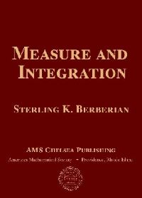 Book Cover for Measure and Integration by Sterling K Berberian