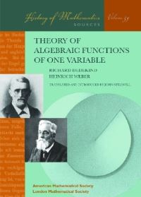 Book Cover for Theory of Algebraic Functions of One Variable by Richard Dedekind, Heinrich Weber