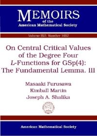 Book Cover for On Central Critical Values of the Degree Four L-Functions for GSp(4) III by Masaaki Furusawa, Kimball Martin, Joseph A Shalika