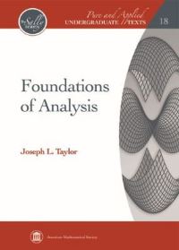 Book Cover for Foundations of Analysis by Joseph L Taylor