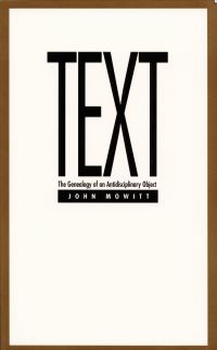 Book Cover for Text by John Mowitt