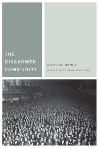 Book Cover for The Disavowed Community by JeanLuc Nancy