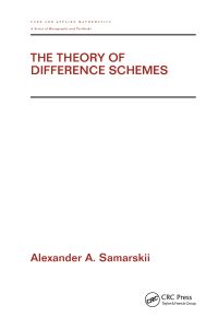 Book Cover for The Theory of Difference Schemes by A A Samarskii