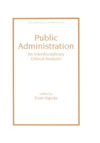 Book Cover for Public Administration by Eran VigodaGadot