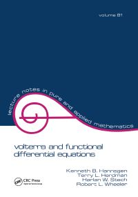 Book Cover for Volterra and Functional Differential Equations by Kenneth B Hannsgen, Conference on Volterra and Functional Differential Equations