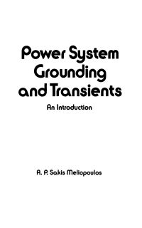 Book Cover for Power System Grounding and Transients by A P Sakis Meliopoulos