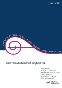 Book Cover for Computational Algebra by Klaus G Fischer, MidAtlantic Algebra Conference on Computational Algebra