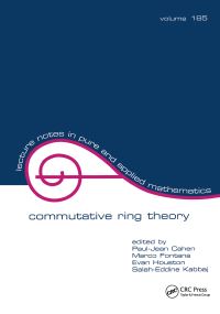 Book Cover for Commutative Ring Theory by PaulJean Cahen, International Conference on Commutative Ring Theory