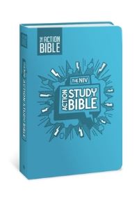 Book Cover for NIV Action Study Bible, Leathersoft, Aqua, Full Color by 