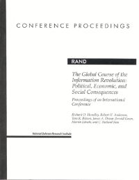 Book Cover for The Global Course of the Information Revolution by Richard O Hundley, National Defense Research Institute US