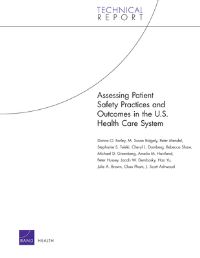Book Cover for Assessing Patient Safety Practices and Outcomes in the U.S. Health Care System by Donna Farley, Rand Corporation