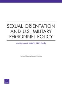 Book Cover for Sexual Orientation and U.S. Military Personnel Policy by National Defense Research Institute US, United States Department of Defense, Rand Corporation