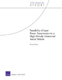 Book Cover for Feasibility of Laser Power Transmission to a High-Altitude Unmanned Aerial Vehicle by Richard Mason
