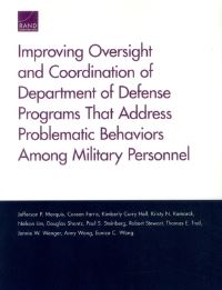 Book Cover for Improving Oversight and Coordination of Department of Defense Programs That Address Problematic Behaviors Among Military Personnel by Jefferson P Marquis, Coreen Farris, Kimberly Curry Hall, Kristy N Kamarck, Nelson Lim, Douglas Shontz, Paul S Steinberg, Robert Stewart, Thomas Trail