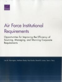 Book Cover for Air Force Institutional Requirements by Lisa M Harrington, United States Air Force, Project Air Force US, Rand Corporation