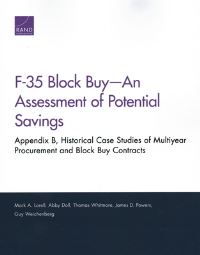 Book Cover for F-35 Block Buy - An Assessment of Potential Savings by Mark A Lorell, Rand Corporation, Project Air Force US