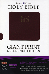 Book Cover for NKJV, Reference Bible, Giant Print, Leathersoft, Burgundy, Red Letter Edition by Thomas Nelson