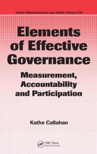 Book Cover for Elements of Effective Governance by Kathe Callahan