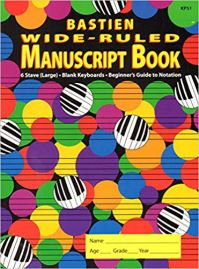 Book Cover for Bastien Wide-Ruled Manuscript Book by Jane Bastien