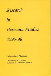 Book Cover for Research in Germanic Studies 1995-96 by 