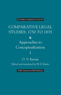 Book Cover for Comparative Legal Studies 1750 to 1835 Approaches to Conceptualization by Oleksii Kresin