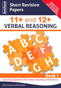 Book Cover for Anthem Short Revision Papers 11+ and 12+ Verbal Reasoning. Book 1 by John Connor, Pat Soper