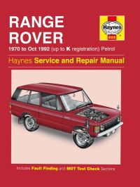 Book Cover for Range Rover V8 Petrol Owners Workshop Manual by 