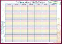 Book Cover for The Dodo Monthly Muddle Manager Pad - A3 Desk Sized Monthly-Calendar-Jotter-Doodle-Tear-Off-Notepad by Rebecca Jay
