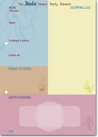 Book Cover for Dodo Dinner Party Planner Pad by Rebecca Jay